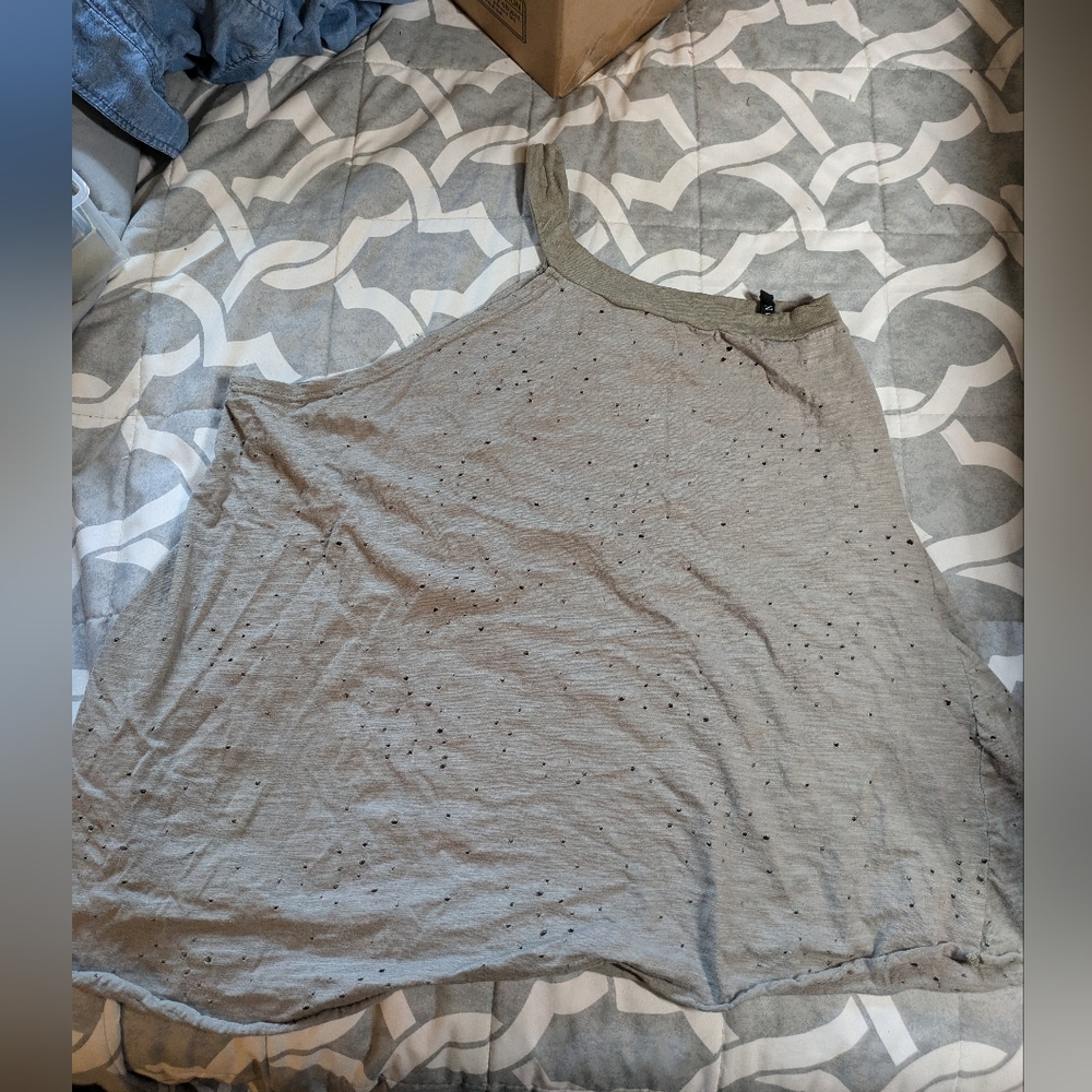Noctex Peak Asymmetrical one shoulder tank top size L grey